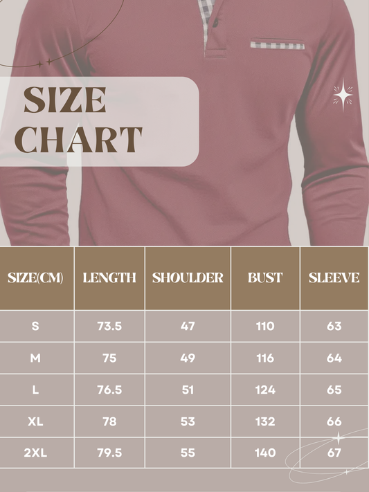 Chic und Stil | Cotton Long Sleeve Polo Shirt for Men - Comfortable Fit