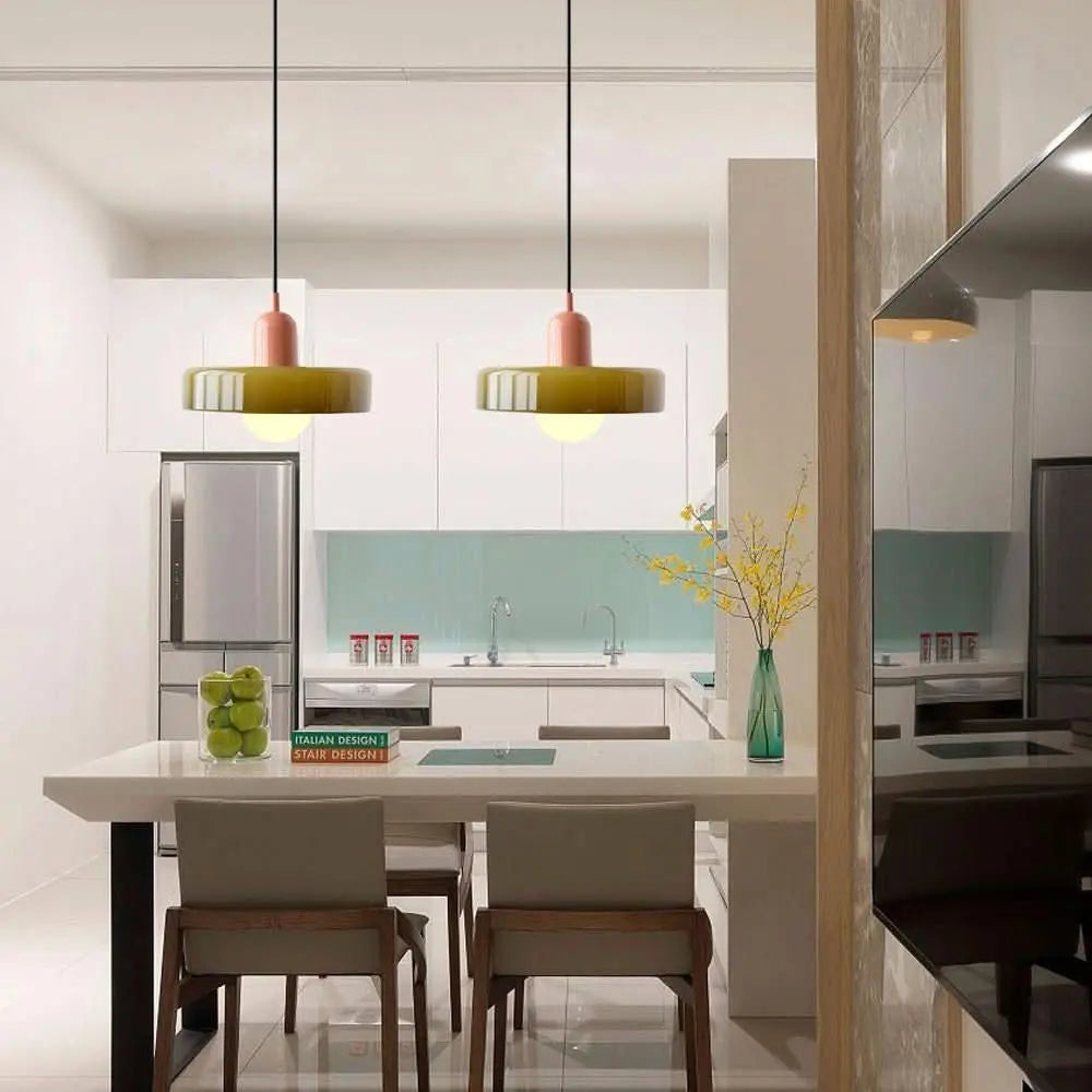 Suspension Bauhaus | Verre Coloré-Plafonniers-ChicUndStil