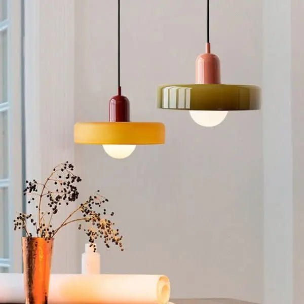Suspension Bauhaus | Verre Coloré-Plafonniers-ChicUndStil