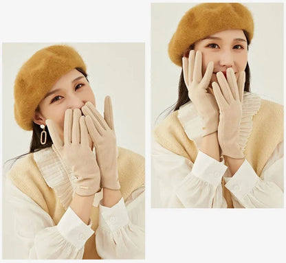 Chic and Style | Stylish suede gloves with lining
