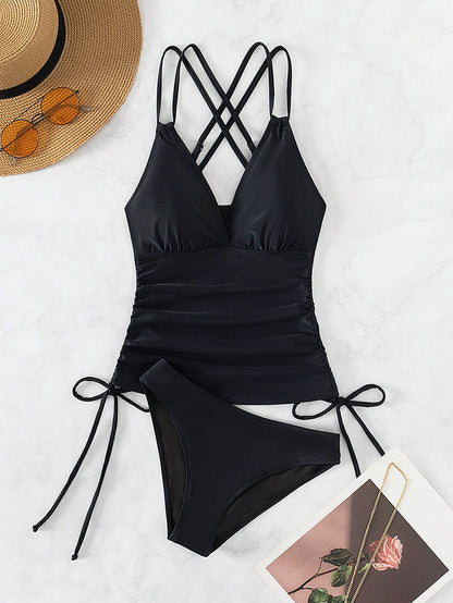 Chic und Stil | Tankini swimsuit with crossed straps