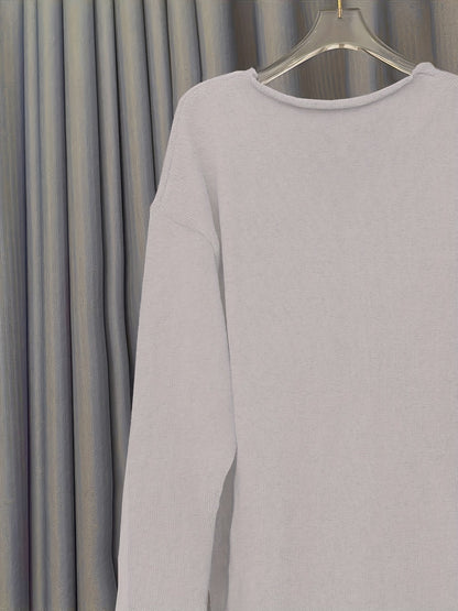 Chic und Stil | Femmes Pull Grande Taille V Encolure