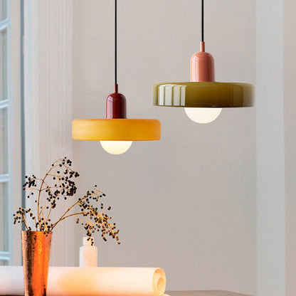 Chic and Style | Pendant lights made of colored glass | Elegant pendant light in Bauhaus style | Designer lamp for living room and dining room 