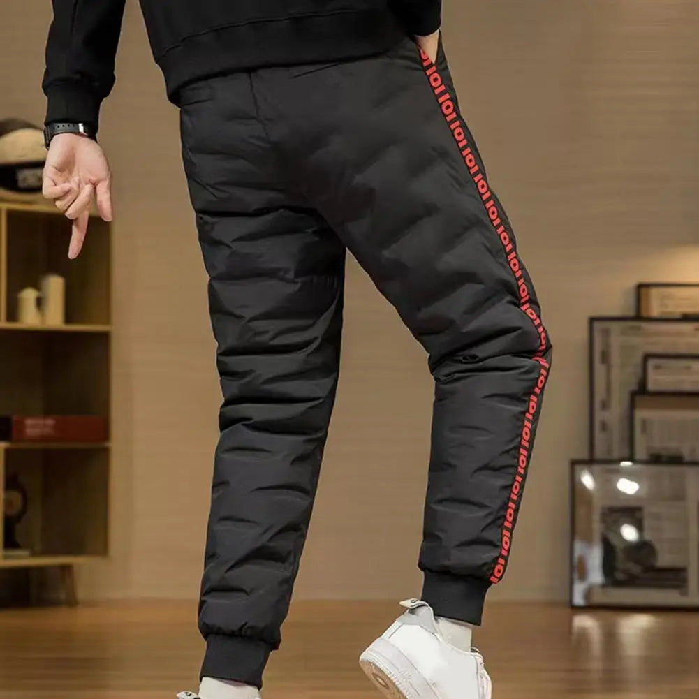 Chic und Stil | Men's cotton and down jogger pants - Adjustable waistband