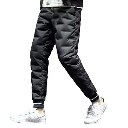 Chic und Stil | Men's cotton and down jogger pants - Adjustable waistband