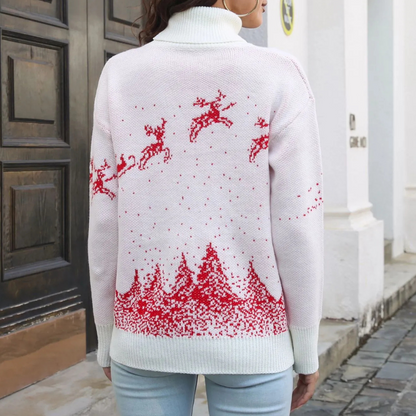 Chic und Stil | Pull de Noël femme - Pull de Noël faux - Couleur confortable