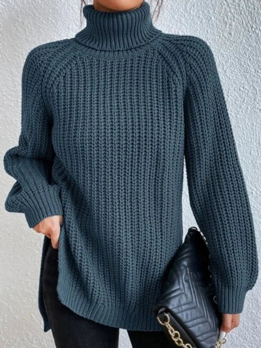 Chic und Stil | Pull à col roulé - Coupe décontractée - Tissu doux avec facteur chaleur - Douillet & combinable de manière polyvalente