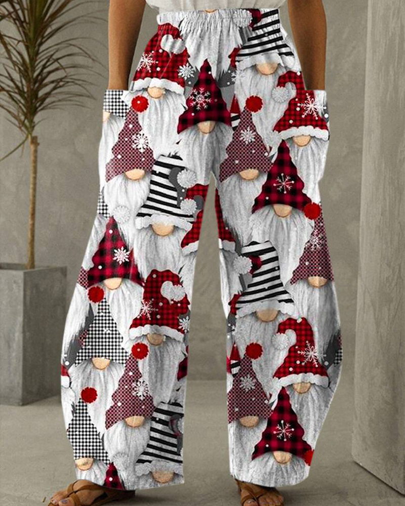 Chic und Stil | Christmas Print Leisure Pants