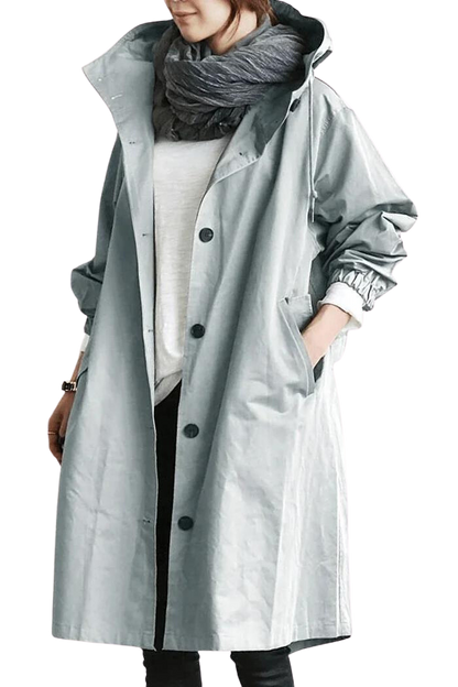 Chic und Stil | Oversized Hoodie Windbreaker Rain Jacket