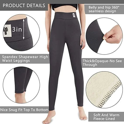 Chic und Stil | Women's winter fleece pants - Warm shaping effect leggings