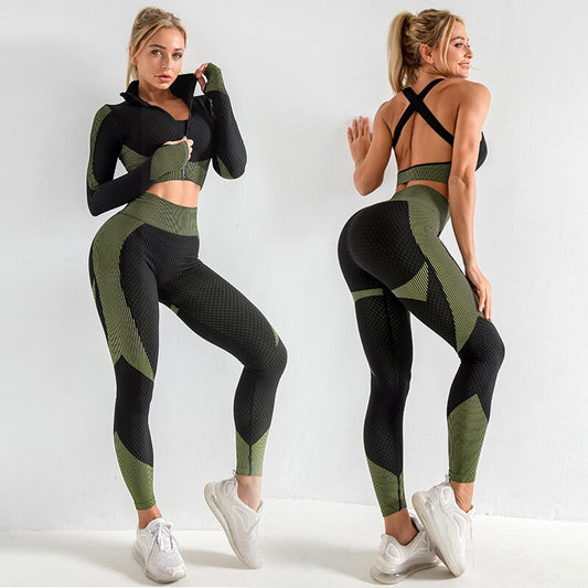 Chic und Stil | Seamless Activewear Set (3-Piece)