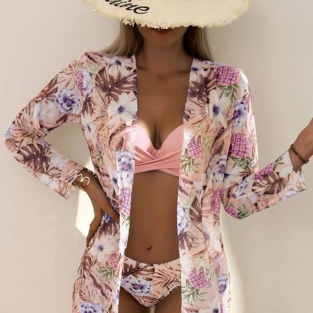 Chic und Stil-In-1-Bikini-Set with Floral Pattern (Bestseller)