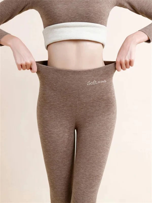 Chic und Stil | Women's winter fleece pants - Warm shaping effect leggings