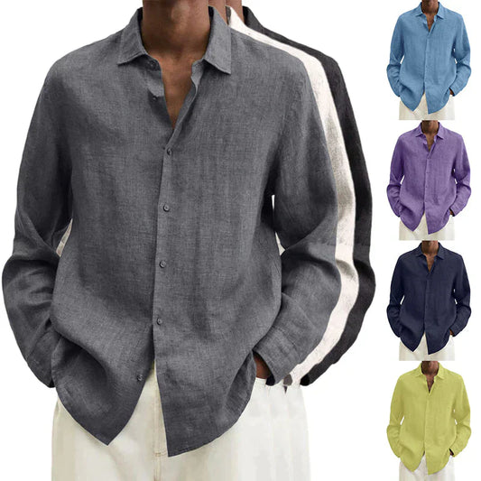 Chic and Style | Men's Long Sleeve Linen Shirt