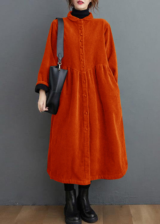 Chic und Stil | orange corduroy coats thick tailored inspiration for women