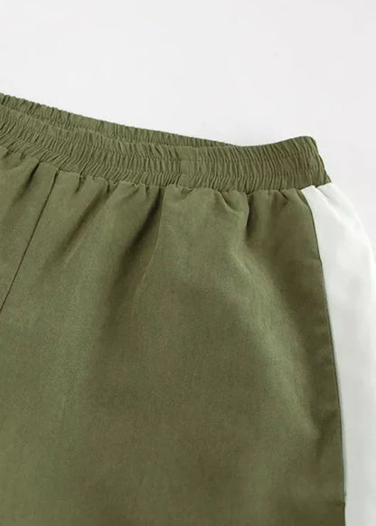 Chic und Stil | Edge - Contrast Zip Jacket and Wide Leg Pants Set