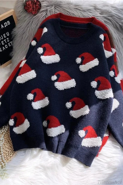 Chic und Stil | Christmas Stocking Snowflake Loose Pullover