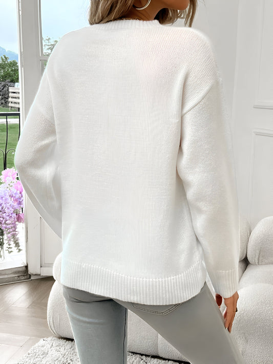 Chic und Stil | American Flag Round Neck Sweater