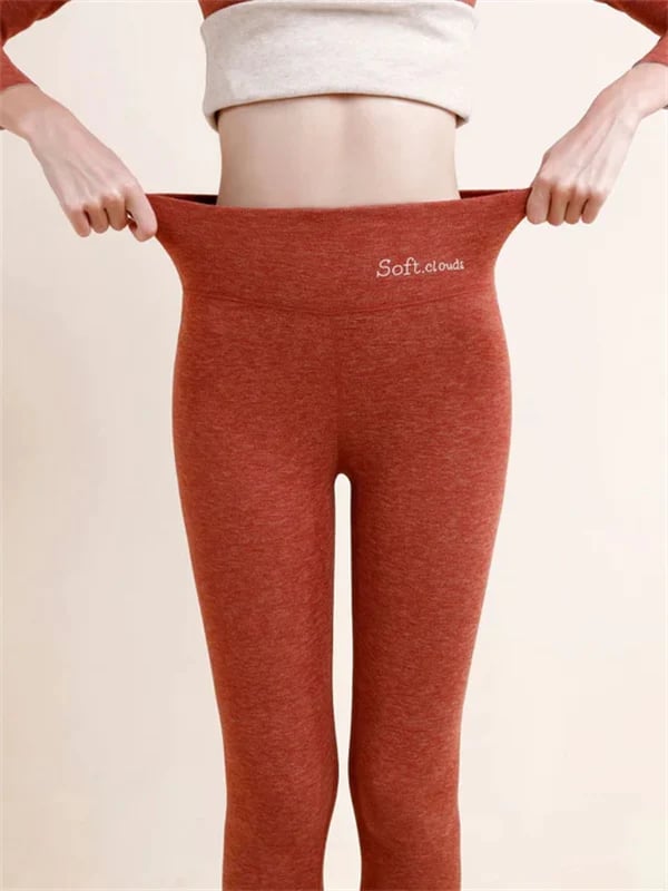 Chic und Stil | Women's winter fleece pants - Warm shaping effect leggings
