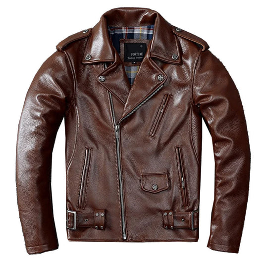 Veste en Cuir Iconique Classique - ChicUndStil