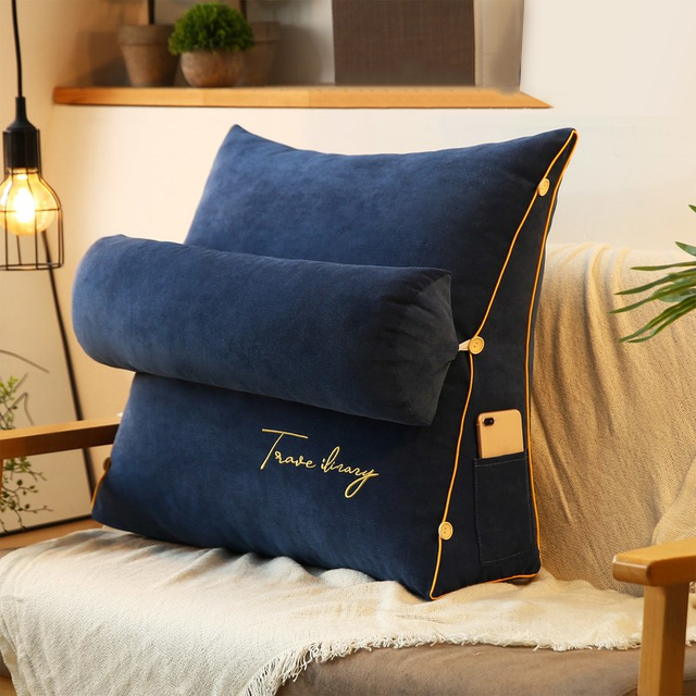 Coussin de lecture triangle - Soutien confortable - Décoration élégante-Textiles et housses-ChicUndStil