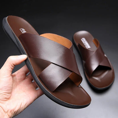 Chic und Stil | Casual Slip-Resistant Leather Sandals