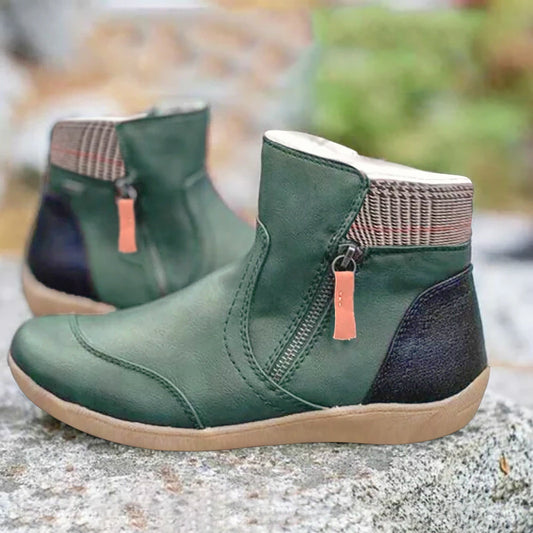 Chic und Stil - Bottes en cuir orthopédiques imperméables