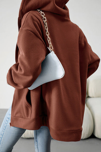 Chic und Stil | Casual pullover cardigan with hood