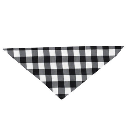 Chic und Stil | 2025 Family Christmas Pajama Set - Black Top Black and White Tartan Pants White Text Graphic