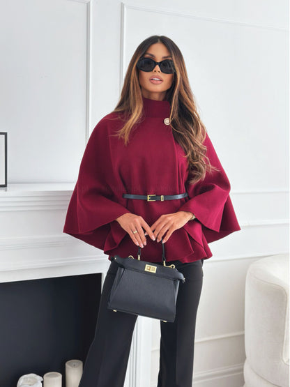 Poncho Ceinturé Chic et Moderne pour Femme