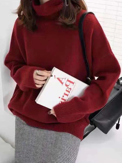 Chic und Stil - Pull à col roulé décontracté en cachemire pour femmes