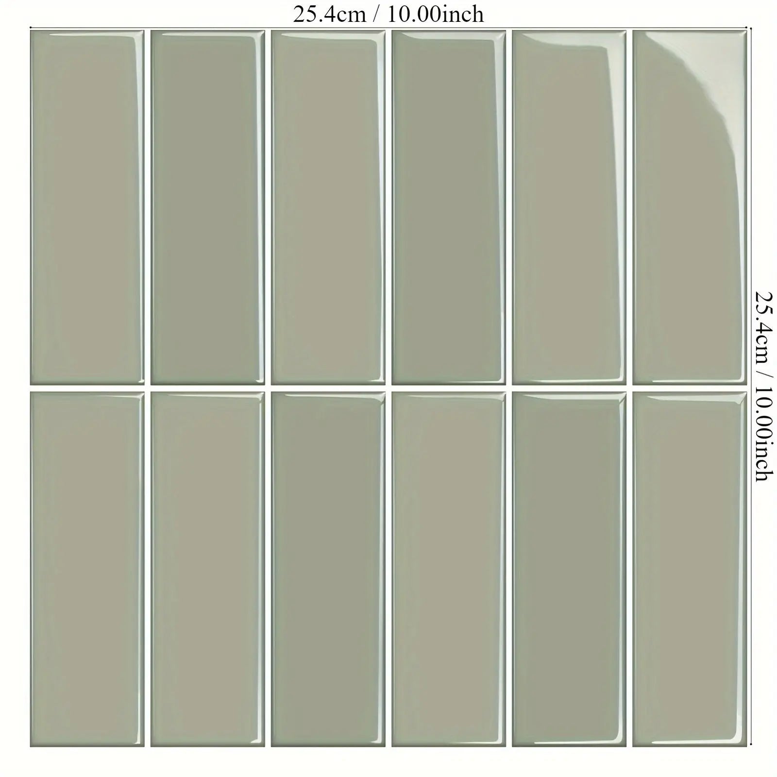 Autocollants de Carreaux Vert Clair - Motif Brique pour Cuisine et Salle de Bain-Carreaux muraux-ChicUndStil