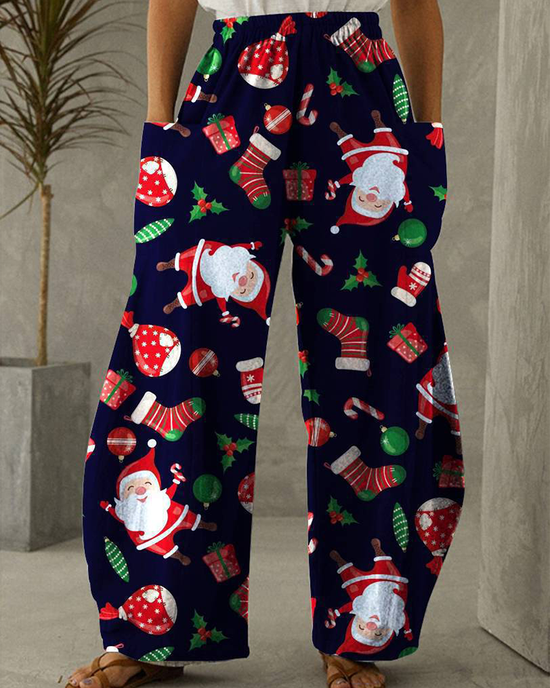 Chic und Stil | Christmas Print Leisure Pants