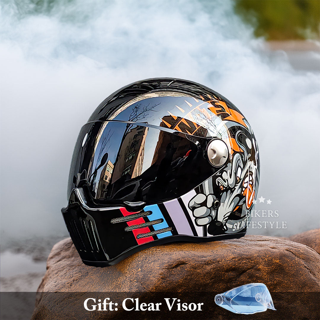 Casque de Moto Intégral - Homologué DOT et ECE - ChicUndStil