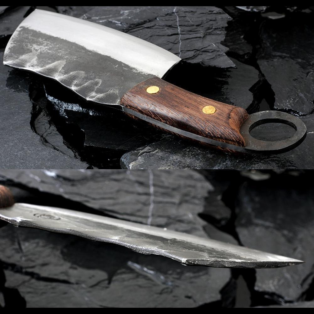Couteau de Boucher en Acier Haute Carbone Fait Main - ChicUndStil