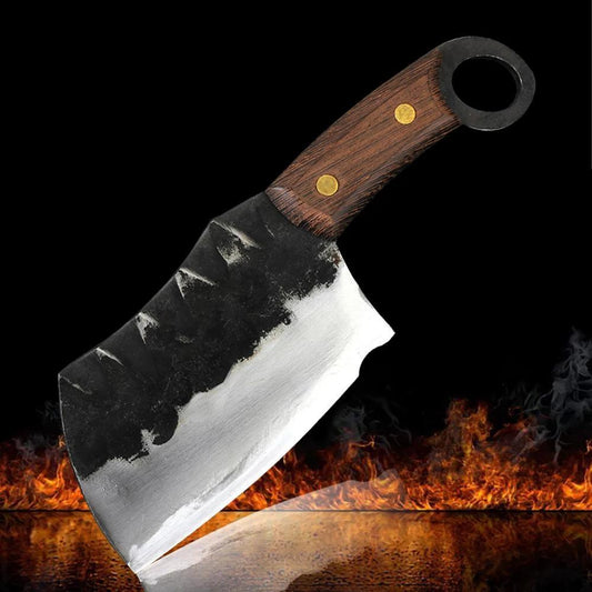Couteau de Boucher en Acier Haute Carbone Fait Main - ChicUndStil