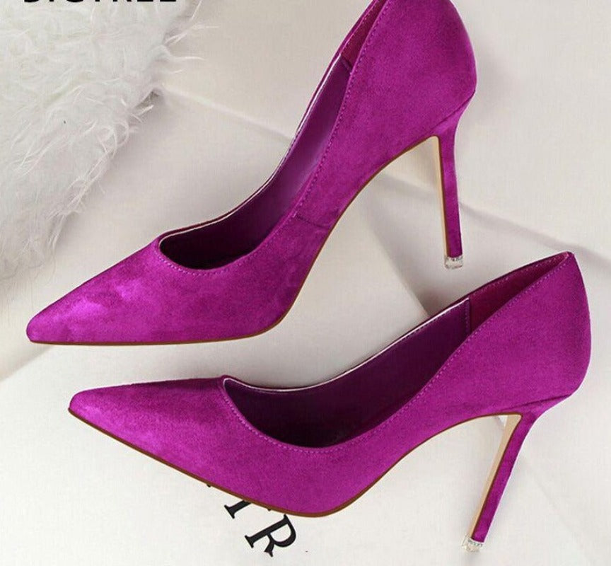 Chic und Stil | Suede High Heels Pumps