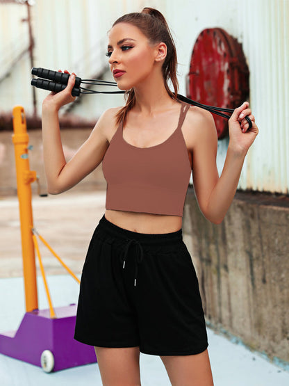 Chic und Stil | 3Er Pack Women's Sports Bra Padded Crisscross Yoga Bra Seamless Medium Impact Fitness Activewear