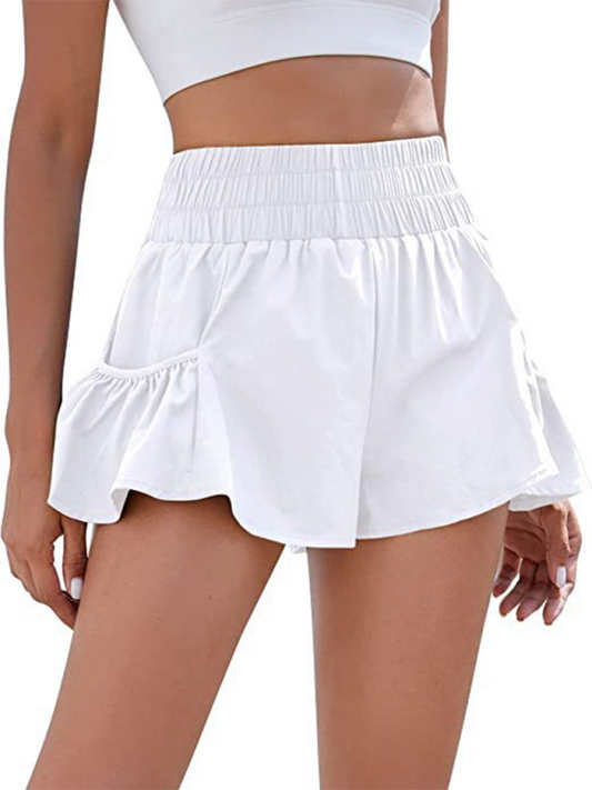 Chic und Stil | Women's Fitness Running Quick-Dry High Waist Shorts with Pockets