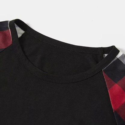 Chic und Stil | "Christmas With My Clan" Pattern Ⅱ - Red&Black&White Matching Checkered Pajama Pants