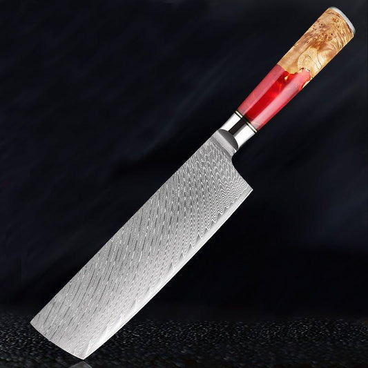 Couteau à légumes japonais 7 pouces VG-10 en acier damassé Nakiri - ChicUndStil