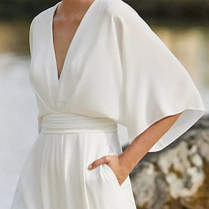 Chic und Stil | Elegant V-Neck Jumpsuit