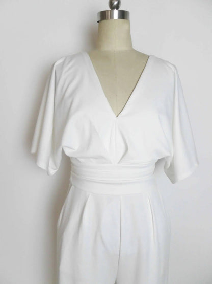 Chic und Stil | Elegant V-Neck Jumpsuit