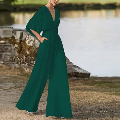 Chic und Stil | Elegant V-Neck Jumpsuit