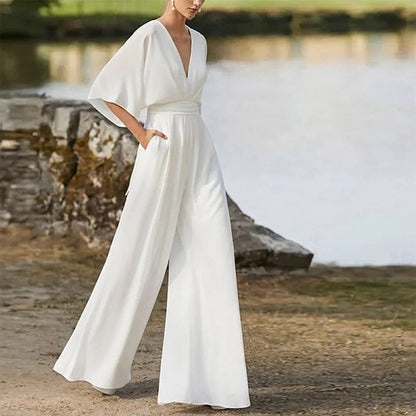Chic und Stil | Elegant V-Neck Jumpsuit