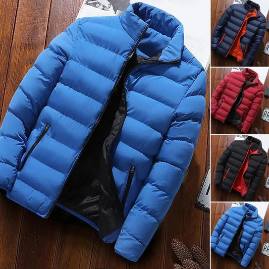 Chic und Stil | Men's Casual Quilted Puffer Coat for Fall/Winter