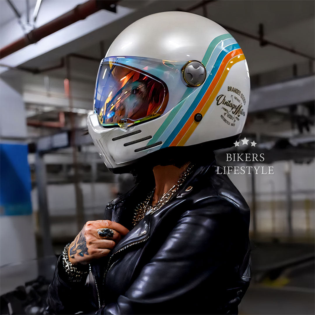 Casque de Moto Intégral - Homologué DOT et ECE - ChicUndStil
