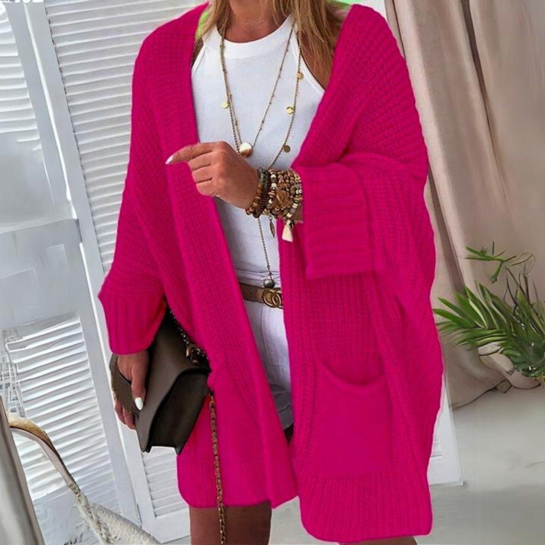 Chic und Stil | Pull-over à manches ouvertes surdimensionné avec poches avant