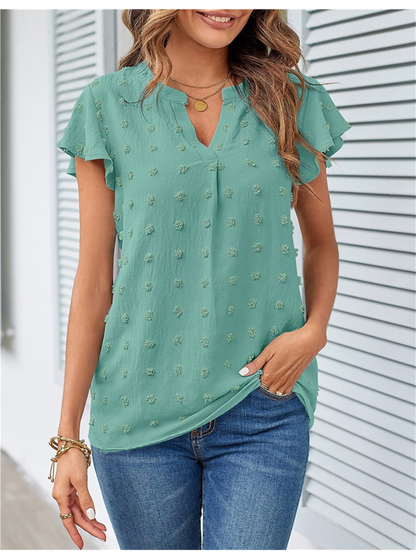 Chic und Stil | Blouse with Patchwork and Ruffles