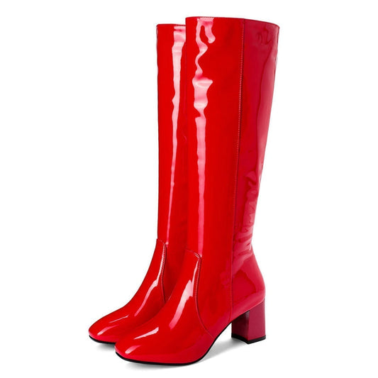Chic und Stil | Shiny Leather Women's Boots
